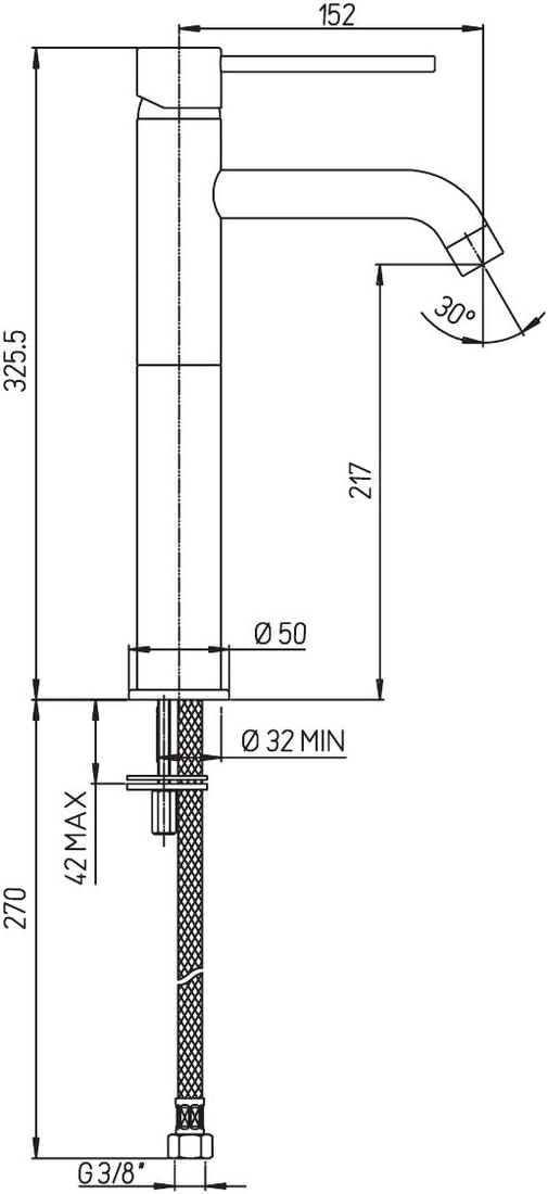 BASIK miscelatore lavabo alto