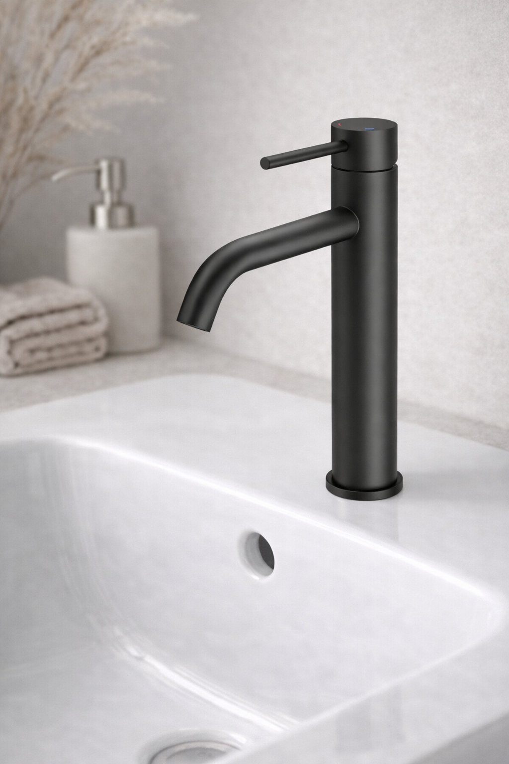 BASIK MISCELATORE LAVABO ALTO NERO