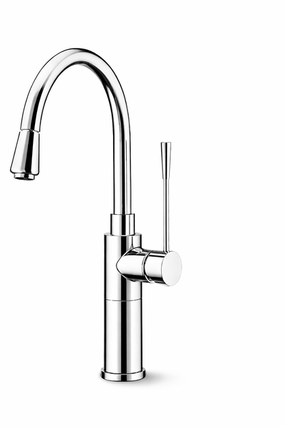 Newform 2451.92.106 X-Trend Miscelatore cucina con doccetta e bocca alta girevole - cromo satinato