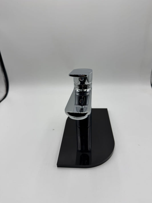 BASIK MORGAN Miscelatore Lavabo Cromato – Rubinetto Monocomando Bagno Moderno in Ottone con Cartuccia Ceramica 35 mm – Design Elegante e Finitura Lucida Anticalcare